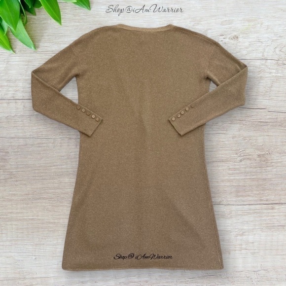 Boston Proper gold metallic cardigan duster *shop@iamwarrior - Picture 3 of 8